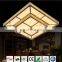 Personality led lamp crystal ceiling lamp square stainless steel wire cutting led crystal lamp creative lighting