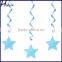 Metallic Dangling Silver Star Swirls /Silver Star Hanging Decoration /Wall Decoration SD057