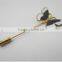Butterfly Design Stick Lapel Hat Pin Brooch Black Silver Enamel Gold Tone Metal