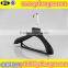 YY0443 black rubber men suit hanger rubber coated clothes plastic hanger with bar
