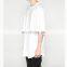 wholesale blank no label men short sleeve 100% cotton longline oversize mens tshirt