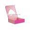 Nice pink color paper gift box for Valentine's Day with heart shape clear window