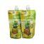 Custom printed ziplock clear drink reusable food spout pouch plastic liquid stand up spout pouch
