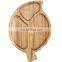 Wholesale Acacia Wood Leaves Shape Snacks Plate