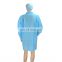 PP Non Woven Medical Lab Coat Disposable Blue Laboratory Coat With Pocket