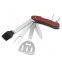 Multifunction BBQ Tools -Knife,Spatula,Silicone Basting Brush,Fork,Jar Opener and Wine Cork Screw