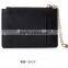 good quality genuine cow leather card holder change wallet coin purse with gold metal zip