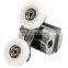 Zinc Alloy Top & Bottom Shower Door Twin Wheels Rollers Runner