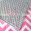 Lovey Baby Girl Chevron Stroller Blanket