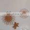 Hot Sale Wall basket set of 4, Sun Boho wall decor Wicker flowers art for home decor Vietnam Supplier
