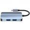 Aluminum Alloy USB Hub 8 in 1 Hub HDMI*1+RJ45+USB3.0*1+USB2.0*1+micro SD*1+SD*1+PD*1+PD2.0*1