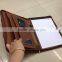 PU leather portfolio with handle,calculator