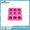 New flower 9 cups shaped silicon cake mould