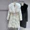 New fox fur collar white goose down down jacket for women, slim and youthful, medium to long fur jacket for women