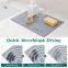 ripple pattern wave engraving diatomite stone kitchen dish drying mat