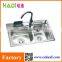 double bowl kitchen design with faucet stainless steel sink kitchen sink HD8552