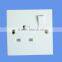 bakelite,BS,1G+ 13A wall switch socket