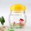 Soaraway round glass container with lid and screwed top,small glass bottles