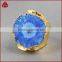 Genuine druzy flower solar quartz band ring, semi-precious gemstone ring cuff