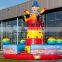Hot sale kids inflatable floating climbing wall inflatable climbing tower clown for sale