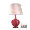 ceramic long neck table lamp in glaze finishing