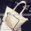 Wholesale fashionable simple style ladies pu shoulder bag with rivets