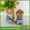 Handmade Sitting Cute Small Resin Dog Statues