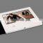 Custom 7 inch PU leather video book /brochure with logo gold foil embossed