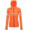 wholesale women orange taped plain dyed softshell jacket