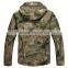 custom woman OEM camo hooded softshell jacket