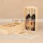 Custom wooden wine box with handle accept OEM