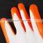 13g orange nitrile palm coated gloves/smooth surface nitrile working gloves