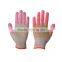 13guage stripe PU coated gloves for gardening work