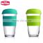 Mochic custom 16oz BPA free Promotional popular drinking coffee plastic cup / reusable water mug with silicone lid