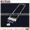 Newest simple gold chain square turquoise charm necklace jewelry