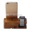 Bamboo Stand 2 in 1 Charging Dock Station Holder for Apple Watch/iphone 6 plus 3.5-5.5inch phone