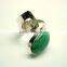 Utah Variscite Cabochon Gemstone 925 Sterling Silver Ring, Designer Textured Handmade Ring, Indian Silver 925 Jewelry
