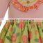 Flower decorative dress baby outfit boutique girl western celebrate birthday clothing party dress