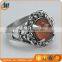 Saudi Arabic latest design red stone rings fashion vintage jewelry