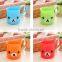 Creative Fashion Cute Cartoon Little Bear Plastic Tooth Cup With Handle for Promotion And Gift