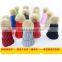 Best selling 2015 Girls Winter Knitted Wool Hats With Fur Poms/winter hat
