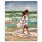 Beach child oil painting suitable for children bedroom