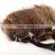 Wholesale Genuine Cow Leather Shoulder Bag with Raccoon Fur/Competitve Price Fur Bag