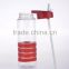 Portable plastic water bottle sports bottle with straw
