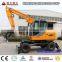 mini farm machinery 8ton new excavator price wheeled excavator