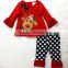 Christmas Reindeer cotton toddler baby girl clothes set