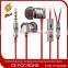 Metallic Noodle cable earphones&earbuds with mic from Factory