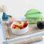 fashion round shape bento box 2 layer portable plastic lunch box