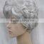 Light Gray Mixed Short Middle-aged / Older Women Ladies Female Wig N536