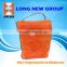 Orange Clear Plastic PVC Zipper bag with handle